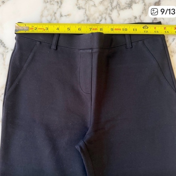 Quince Black Ponte Straight Leg Pants Sz L Ultra Stretch - Picture 5 of 8